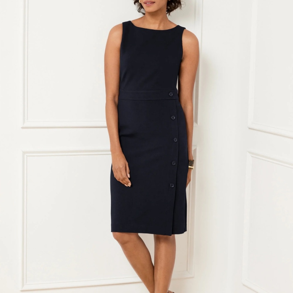 Luxe Italian Knit Button Detail dress